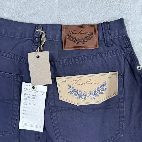 VTG NWT Thomas Burberry Womens 12 (28x31) Tenton 5-Pocket Chino‎ Pants Casual
